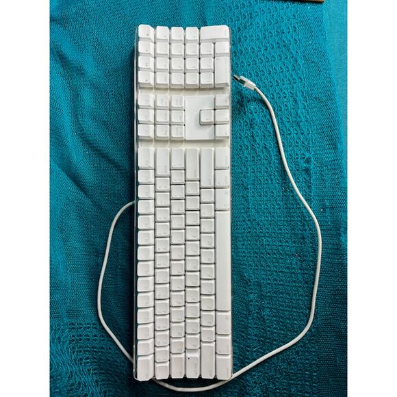 apple keyboard M9034LL/A white clear wired USB - Picture 1 of 12